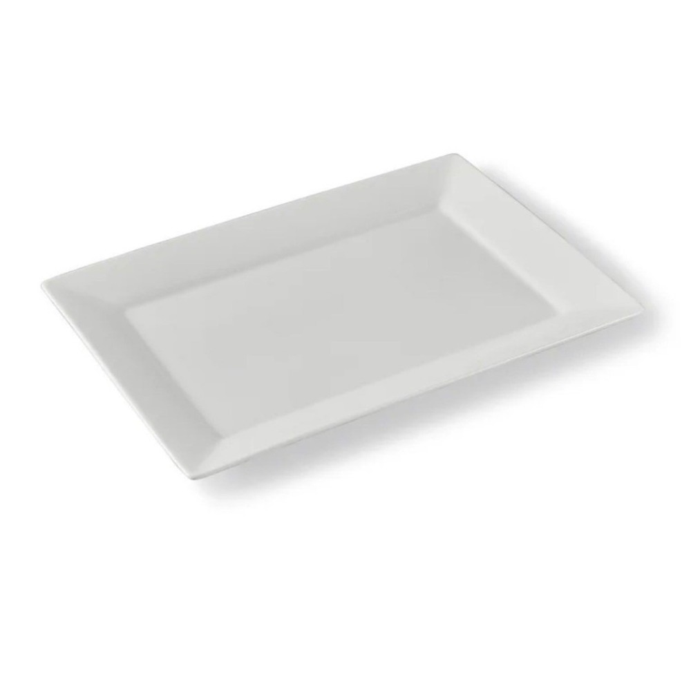 X2 Better Homes & Gardens 14IN X 10IN Serving Platters, White, E.U.C.